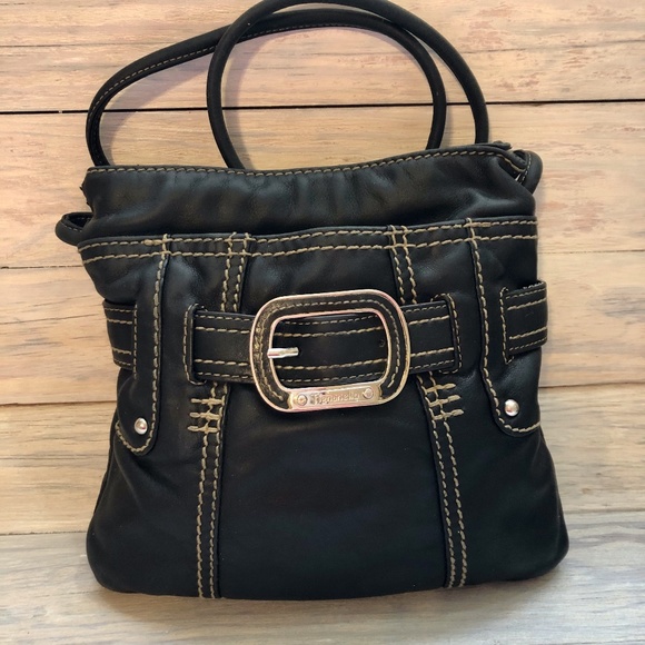 Tignanello Handbags - Black Leather Tignanello Crossbody Bag Purse